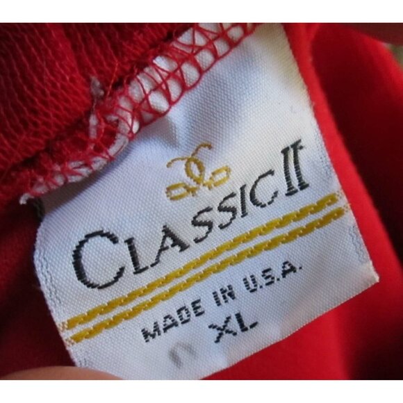 MOCK TURTLENECK SINGLE STITCH XL Vintage 1990's Men's Tee XL RED LS T-shirt USA - Picture 2 of 5